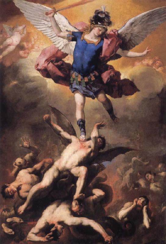 Luca Giordano The Archangel Michael driving the rebellious angels into Hell China oil painting art